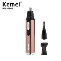 Kemei KM-6661 Electric Beauty Nose Ear Hair Trimmer Portable Travel Shaver Face Care Shaving Razor Tool