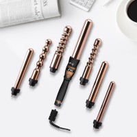 7 In 1 Electric Custom Ceramic Cordless Wireless Hair Curlers Rollers Machine Curling Iron Hair Curler